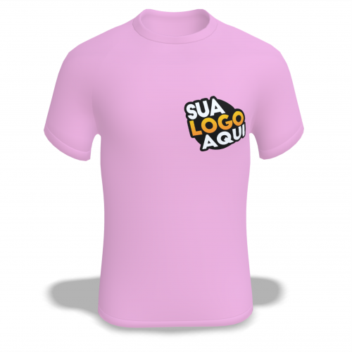 CAMISETA EM POLIESTER - ROSA BEBÊ  - DTF  - TAM.XG